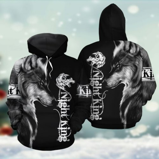 FUNSTUFFPRINT Wolf 3D All Over Hoodie Night King  3D Hoodie and Zip Hoodie