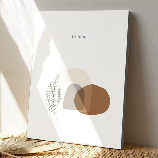 He is Risen - Minimalist Empty Tomb Resurrection Wall Art - Easter Canvas - Easter Decor - Easter Art - Christian Canvas - Ciaocustom