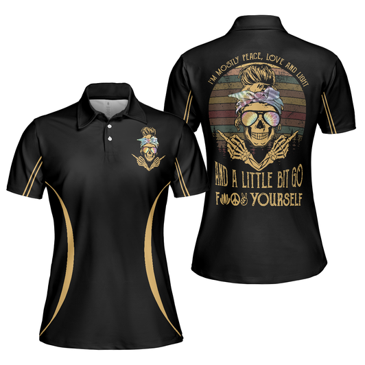 Peace Love And Light Vintage Sunset V2 Short Sleeve Women Polo Shirt