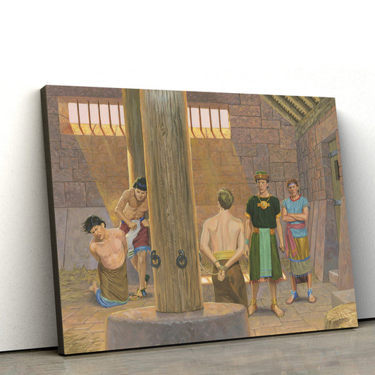 Alma And Amulek In Prison Canvas Pictures - Christian Paintings For Home - Religious Canvas Wall Decor