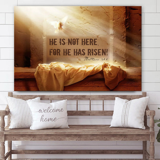 Jesus Has Risen Canvas Pictures - Easter Canvas - Christian Canvas Wall Art