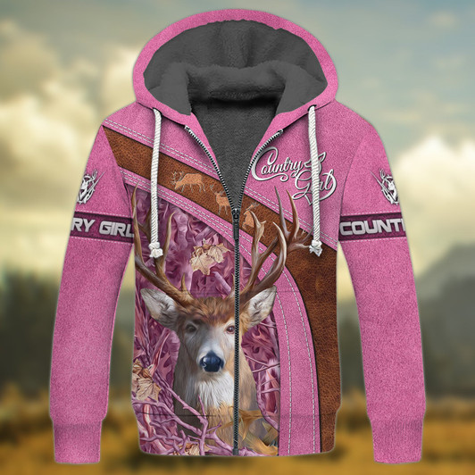 FUNSTUFFPRINT Country Girl 3D Fleece  3D Hoodie and Zip Hoodie