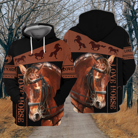 FUNSTUFFPRINT Love Horse  3D Hoodie and Zip Hoodie