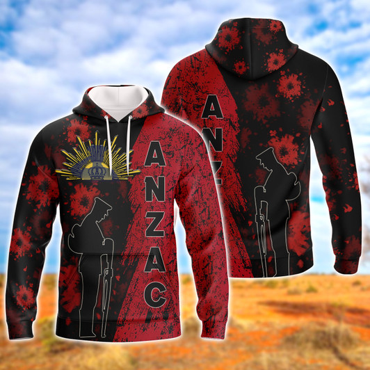 FUNSTUFFPRINT ANZAC - 3D Full Print  3D Hoodie and Zip Hoodie