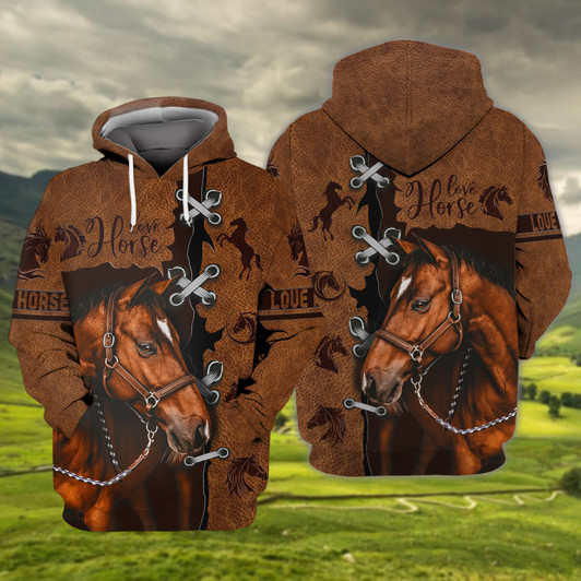 FUNSTUFFPRINT Love Horse - 3D Full Print  3D Hoodie and Zip Hoodie