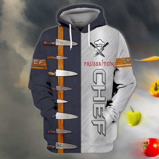 FUNSTUFFPRINT CHEF   3D Hoodie and Zip Hoodie