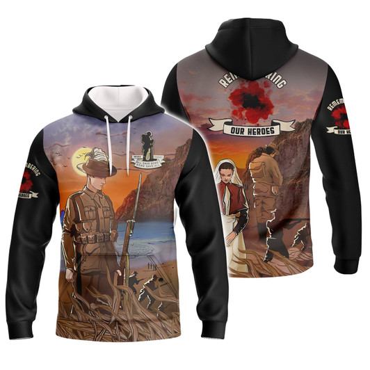 FUNSTUFFPRINT Remembering Our Heroes 3D Hoodie and Zip Hoodie