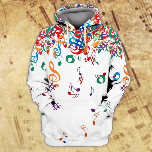 FUNSTUFFPRINT Music Xyz    3D Hoodie and Zip Hoodie