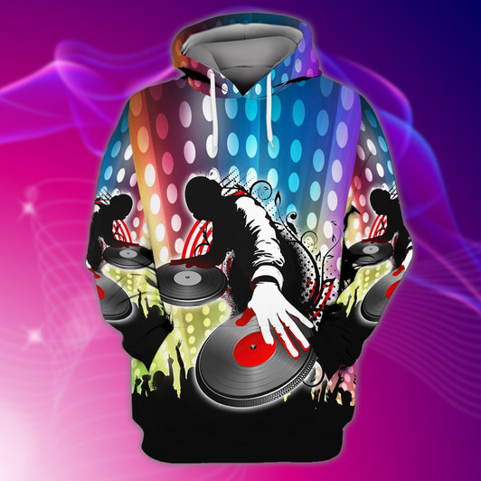 FUNSTUFFPRINTDJ Player Music 3d Shirts For Men And Women  3D Hoodie and Zip Hoodie