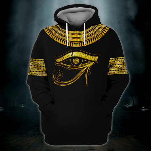 FUNSTUFFPRINT Eye of Horus God, Ancient Egypt 3D Hoodie and Zip Hoodie