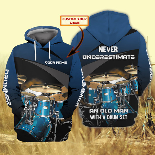 FUNSTUFFPRINT Custom Drummer  3D Hoodie and Zip Hoodie