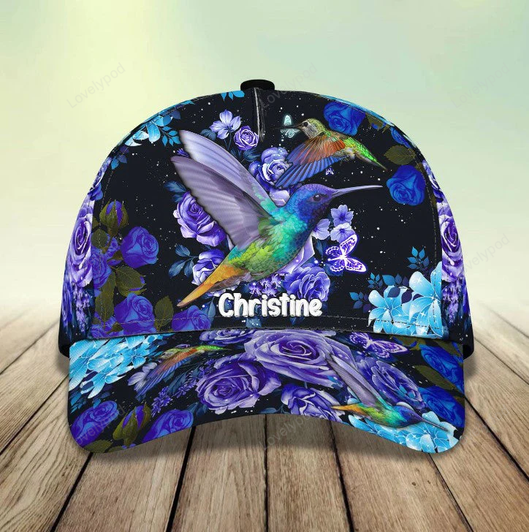 FUNSTUFFPRINT Personalized Hummingbird 3D Baseball Cap, Hummingbird Hat for Lovers-SBC-11234