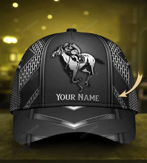 FUNSTUFFPRINT Gift For Father, Personalized Horse Classic Cap, 3D Baseball Cap for Dad, Horse Cap for Girl and Boy-SBC-11404