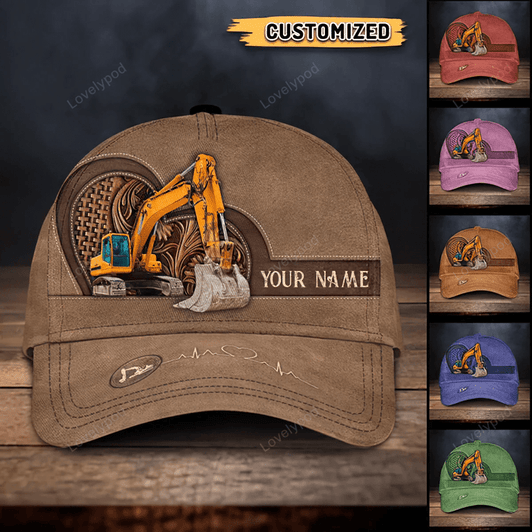 FUNSTUFFPRINT Personalized Excavator Classic Cap