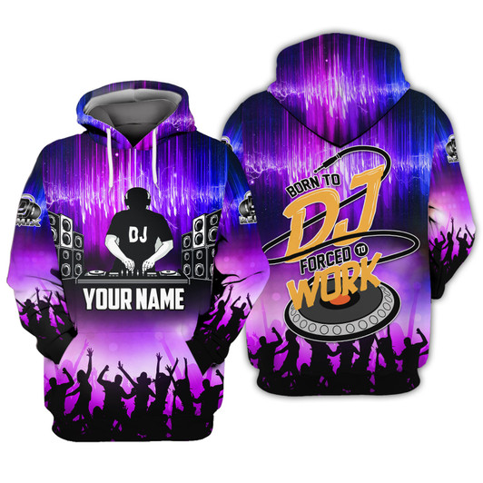 FUNSTUFFPRINT  Dj - Personalized Name    3D Hoodie and Zip Hoodie