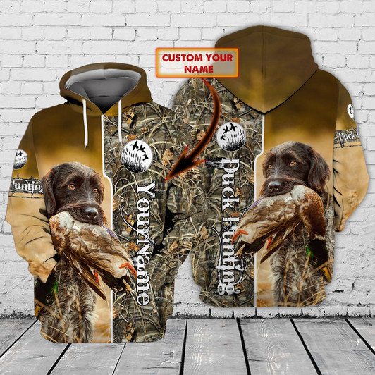 FUNSTUFFPRINT Duch Hunting - Personalized Name  3D Hoodie and Zip Hoodie