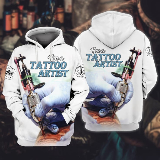 FUNSTUFFPRINT Tattoo Artist - 3D Hoodie and Zip Hoodie