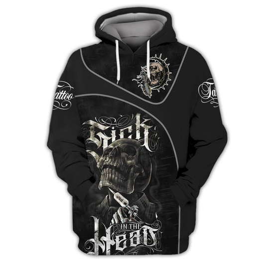 FUNSTUFFPRINT Tattoo Artist Shop Personalized Name Zipper  3D Hoodie and Zip Hoodie