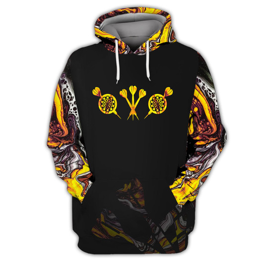 FUNSTUFFPRINT Dart, Born To Play, Forced To Work  3D Hoodie and Zip Hoodie