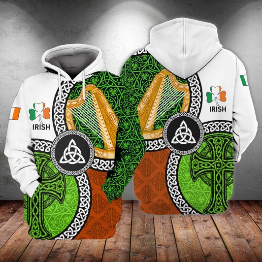 FUNSTUFFPRINT IRISH  3D Hoodie and Zip Hoodie