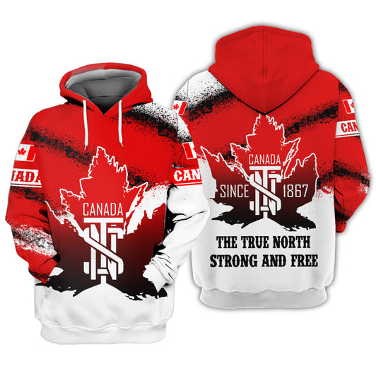 FUNSTUFFPRINT  Love Canada 3D Hoodie and Zip Hoodie