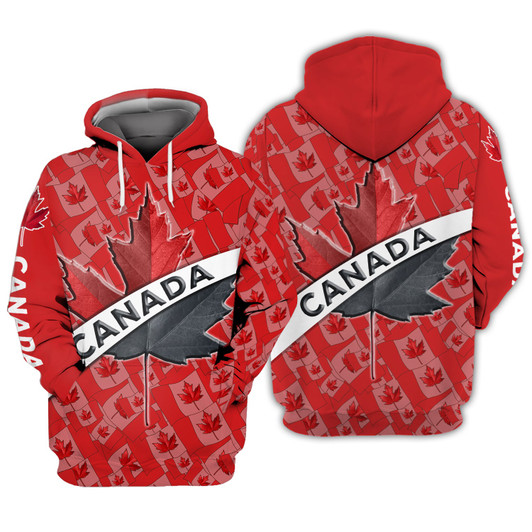 FUNSTUFFPRINT Canada Maple Leaf Spider  3D Hoodie and Zip Hoodie