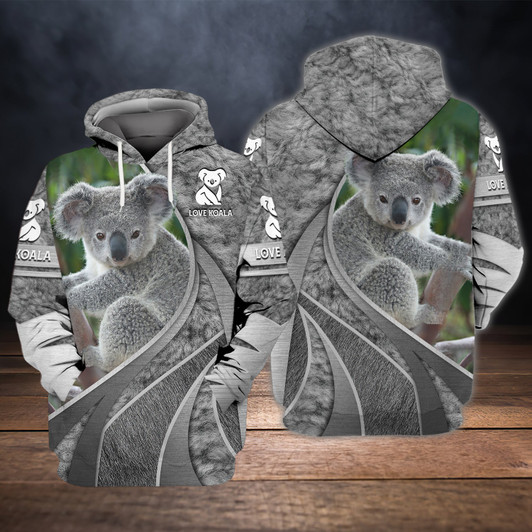 FUNSTUFFPRINT Koala   3D Hoodie and Zip Hoodie