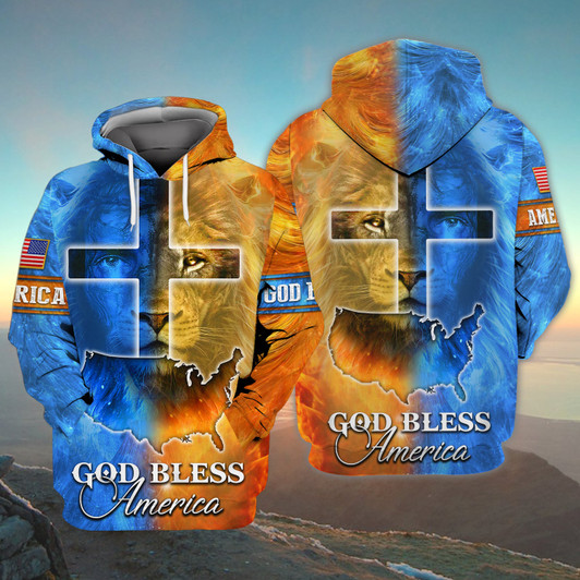 FUNSTUFFPRINT  God Bless America  3D Hoodie and Zip Hoodie