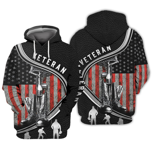 FUNSTUFFPRINT VETERAN  Full Print 3D Hoodie and Zip Hoodie