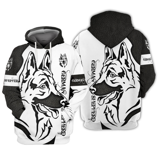 FUNSTUFFPRINT GERMAN SHEPHERD 3D Hoodie and Zip Hoodie