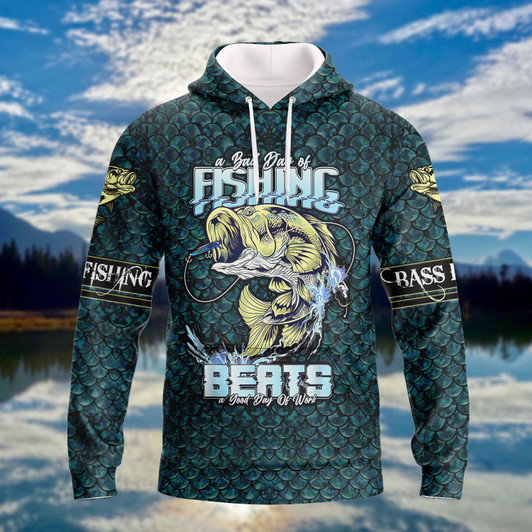 FUNSTUFFPRINT Bass Fishing  3D Hoodie and Zip Hoodie