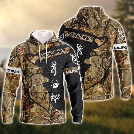 FUNSTUFFPRINT HUNTING  Full Print 3D Hoodie and Zip Hoodie