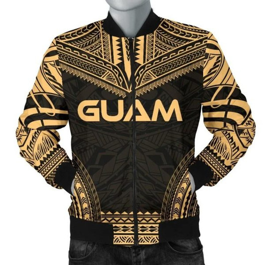 FUNSTUFFPRINT Guam Polynesian Chief Men’s Bomber Jacket