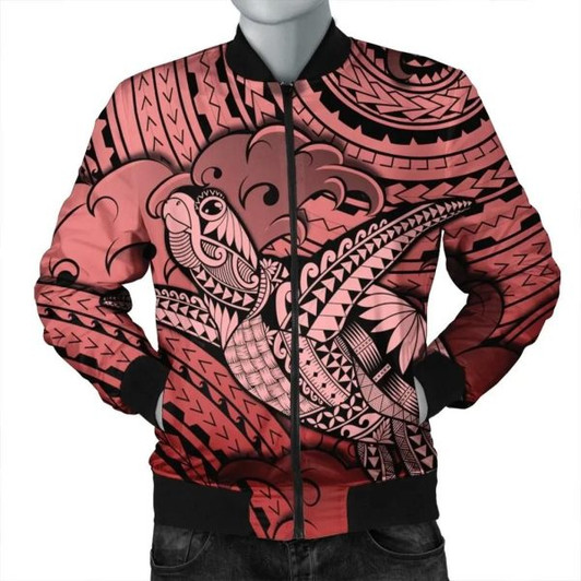 FUNSTUFFPRINT Hawaii Turtle Wave Bomber Jacket – News Style Red – AH – J4R Bomber Jacket