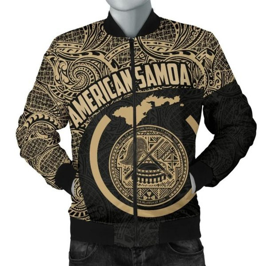 FUNSTUFFPRINTI Map American Samoa Men’s Bomber Jacket Polynesian TH7 Bomber Jacket