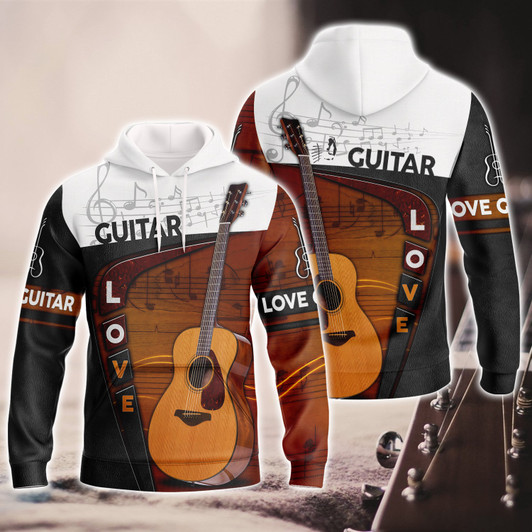 FUNSTUFFPRINT  Guitar  Full Print   3D Hoodie and Zip Hoodie