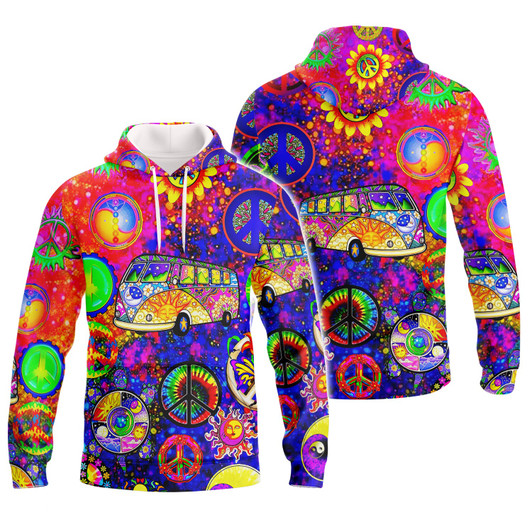 FUNSTUFFPRINT    Lover Hippie-Full Print  3D Hoodie and Zip Hoodie