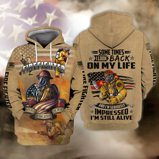FUNSTUFFPRINT - Firefighter 3D Hoodie and Zip Hoodie