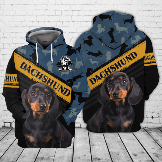FUNSTUFFPRINT  Love Dachshund    3D Hoodie and Zip Hoodie