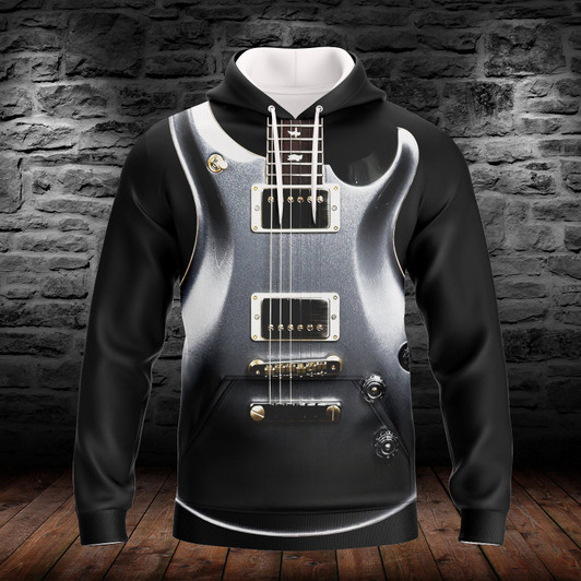 FUNSTUFFPRINT GUITAR - HADN     3D Hoodie and Zip Hoodie