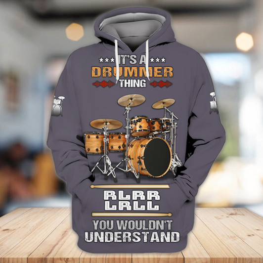 FUNSTUFFPRINT Drummer Thing  3D Hoodie and Zip Hoodie