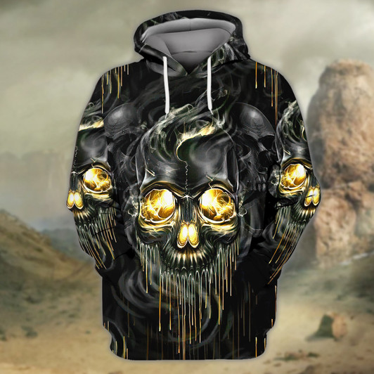 FUNSTUFFPRINT Skull 1 - Full Print      3D Hoodie and Zip Hoodie
