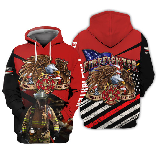 FUNSTUFFPRINT  Proud To Be A Firefighter   3D Hoodie and Zip Hoodie