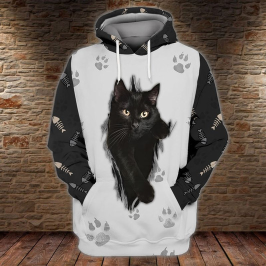 FUNSTUFFPRINT  Black Cat Co98   3D Hoodie and Zip Hoodie