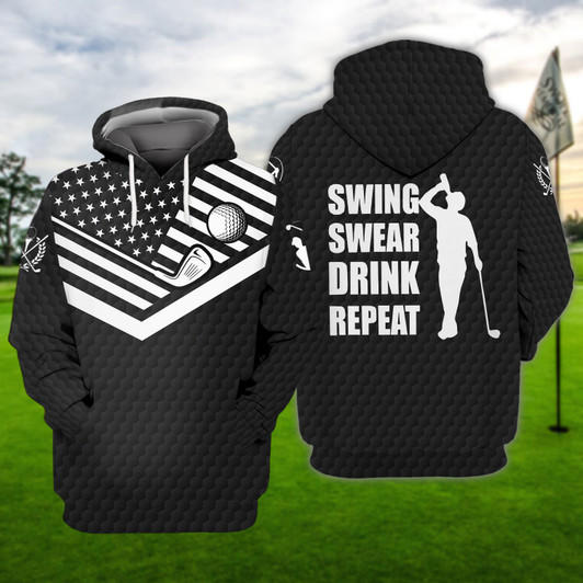 FUNSTUFFPRINT   GOLF 3979 - 3D Full Print   3D Hoodie and Zip Hoodie