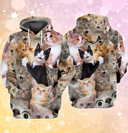 FUNSTUFFPRINT  FULL PRINT - CAT - Nsd99     3D Hoodie and Zip Hoodie