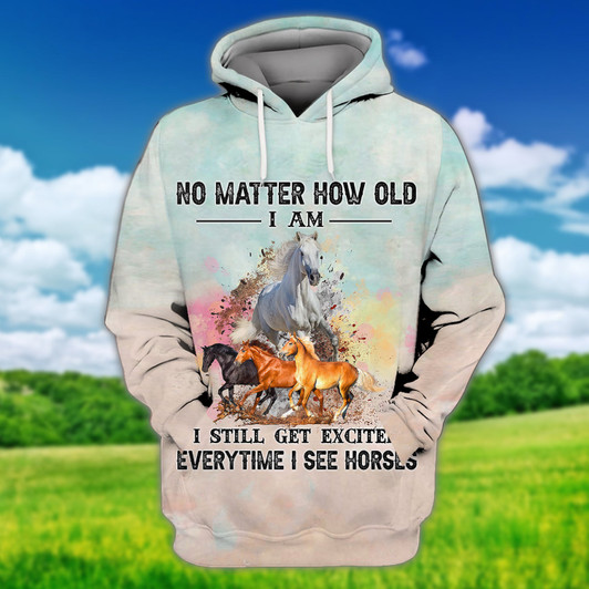 FUNSTUFFPRINT  Horse 499 - 3D Full Print     3D Hoodie and Zip Hoodie
