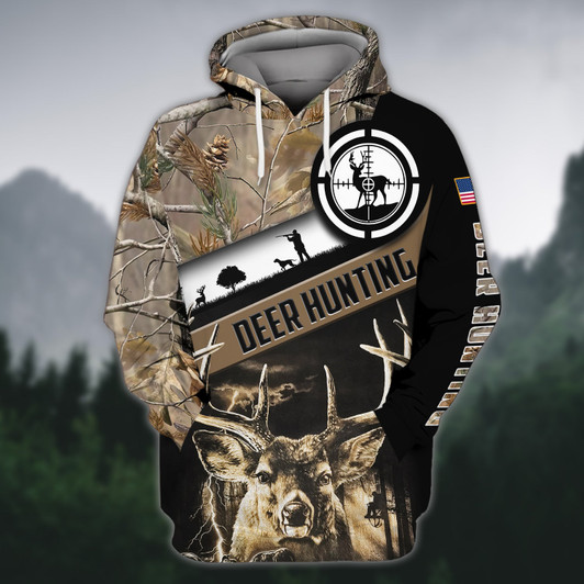 FUNSTUFFPRINT   Deer Hunting 2  3D Hoodie and Zip Hoodie