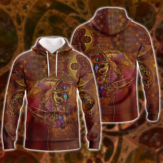 FUNSTUFFPRINT  Horse - Zeus -  Full Print   3D Hoodie and Zip Hoodie