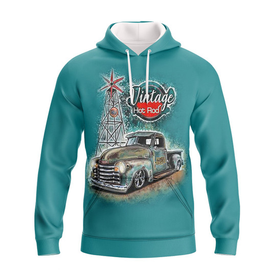FUNSTUFFPRINT   Vintage Hot Rod   3D Hoodie and Zip Hoodie